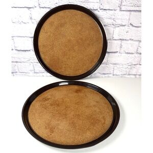 Lot 2 VTG Continental  No 3016 16" Cork Drink Trays Bartender Waitress Waiter